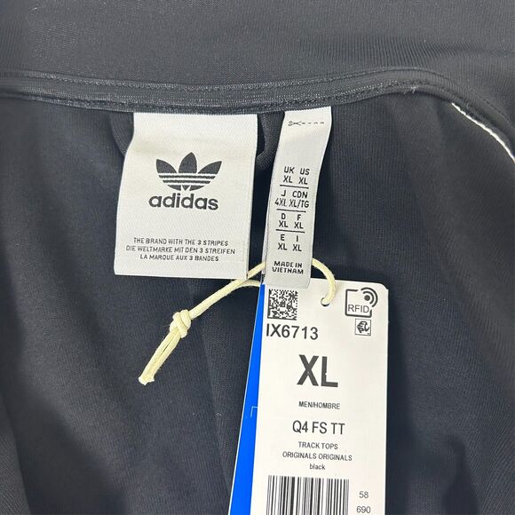 NWT Men's XL Genuine Adidas FS Track Top Black IX6713 New OG Retro - Picture 7 of 10